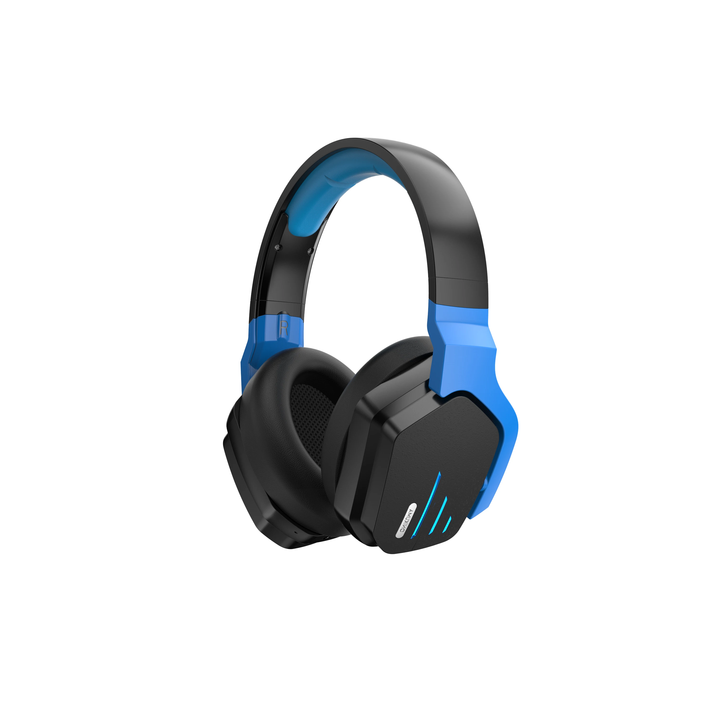 Onikuma B60 High Quality Comfortable Wearing Noise Cancellation Wireless Headphones Blue tooth Headset with LED