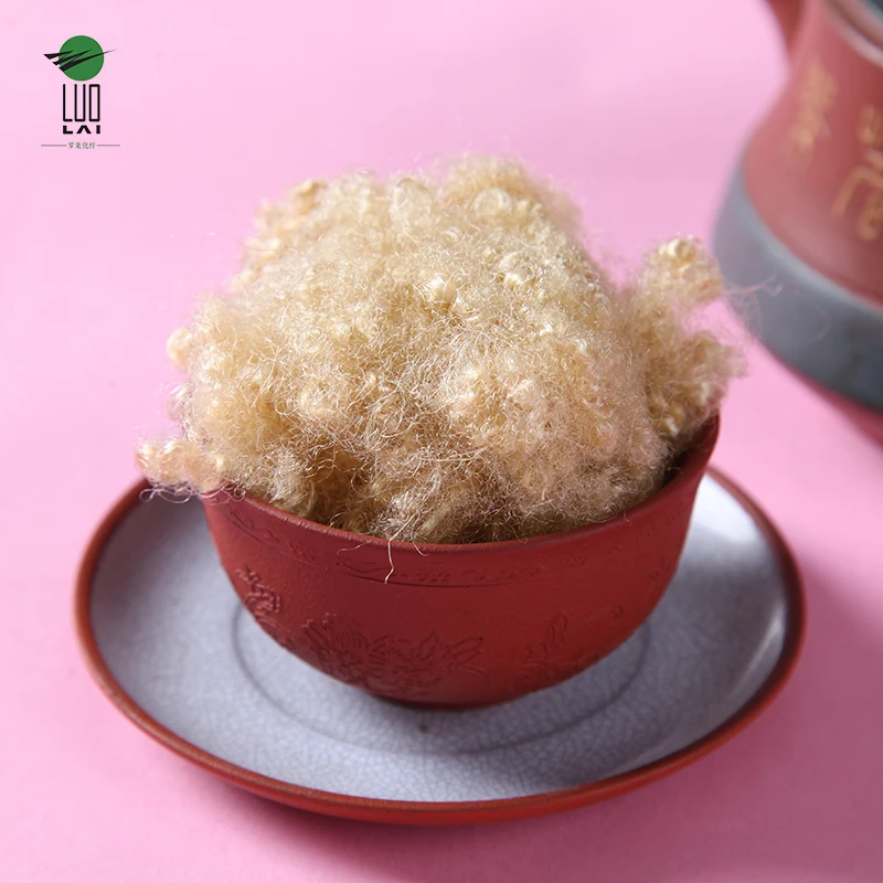 Coffee colour polyester hollow conjugated siliconized fiber