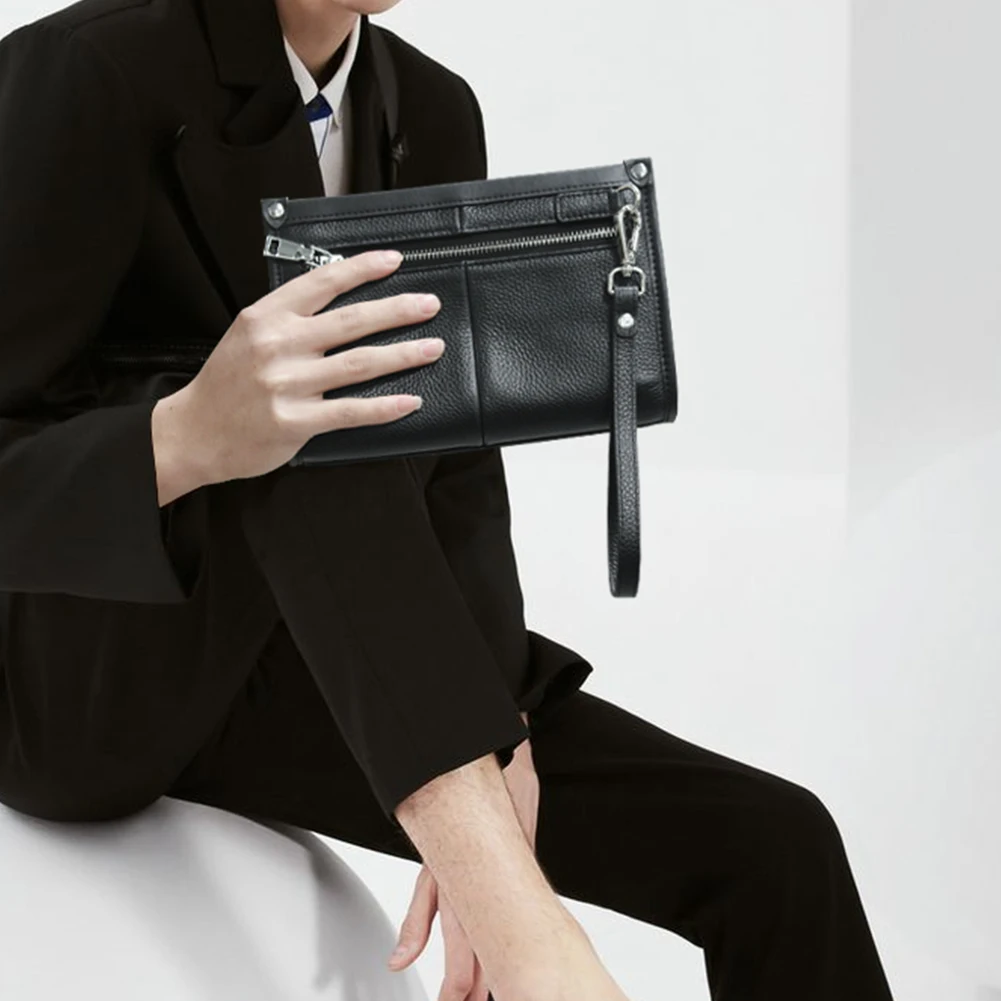 Luxury Genuine Leather Fingerprint Hand Bags Customized 2022 Ready To Ship Man Hand Bag  Other Special Purpose Bags & Cases