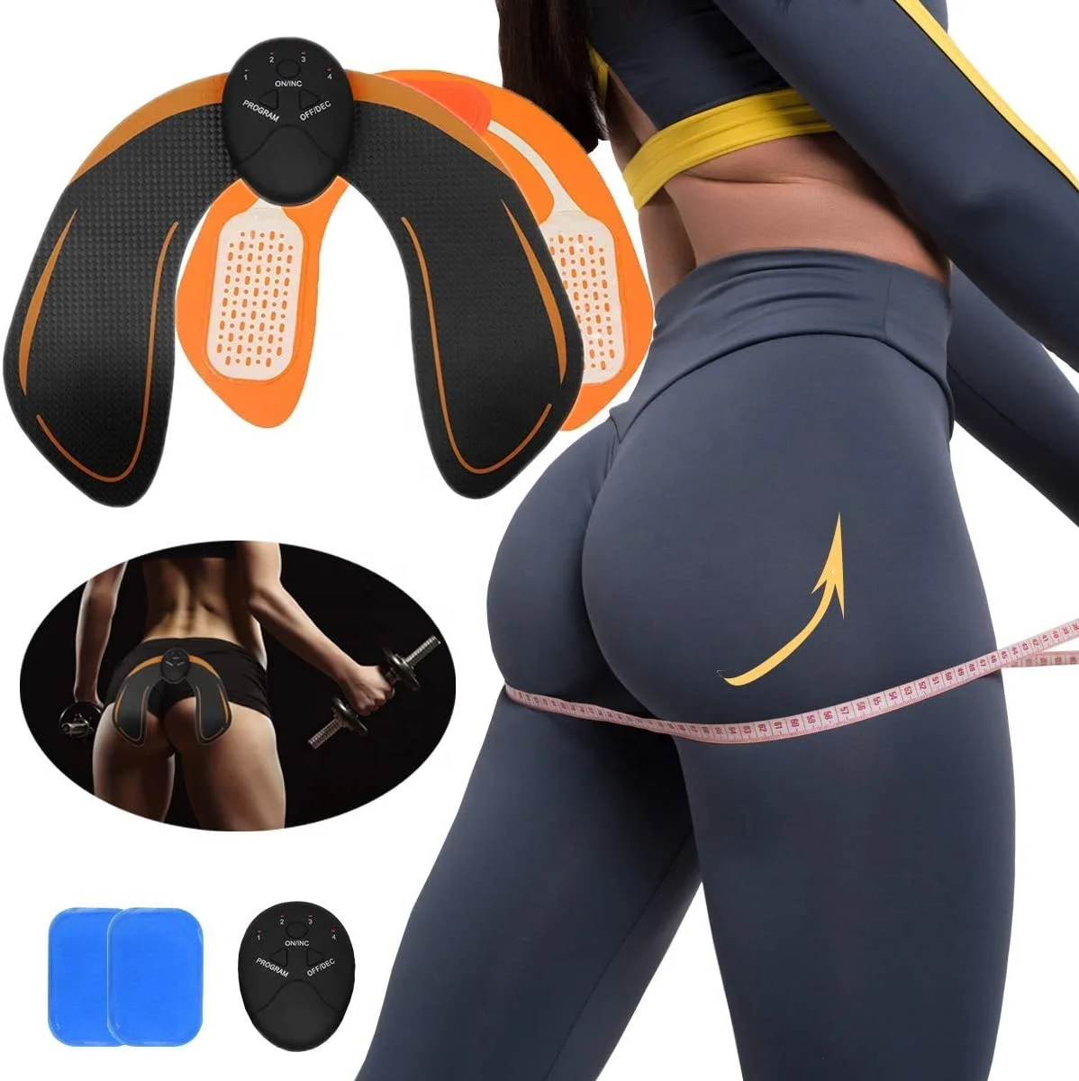 ABS Stimulator Butt Toner EMS Electric Hip Trainer Smart Fitness Equipment for Home Office Abs Training Equipment