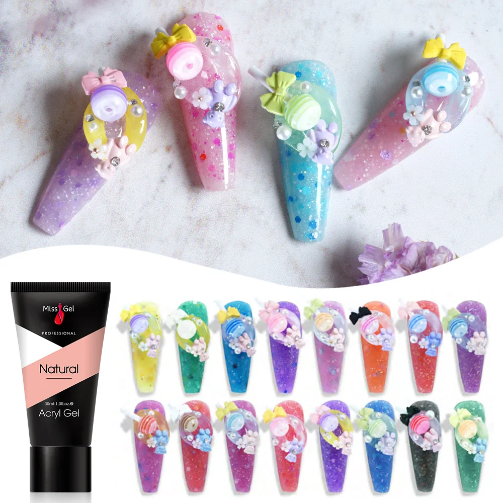 Пользовательские тепловые изменения свечения в темных цветах UV наращивание ногтей Цвет акригель Al Mayor ногти Poligel