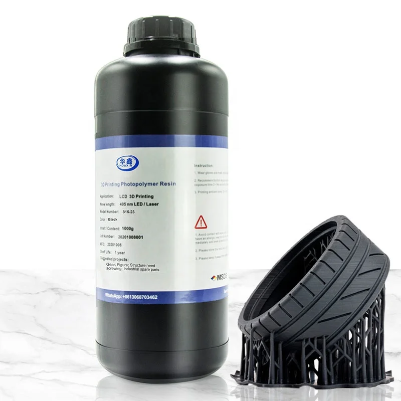 Huaxin твердость черного цвета Жесткий гибкий специальный инженер 3D принтер УФ смола для прототипов промышленных деталей