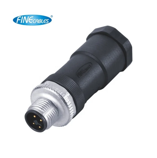 Finecables Circular Waterproof Assembly 2/3/4pin T Code M12 Connectors