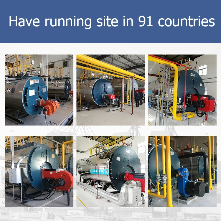 WNS2-1.25-Y(Q) 2th 2tph 2 tons hour 8 bar  gas lpg diesel fired steam boiler for pineapple