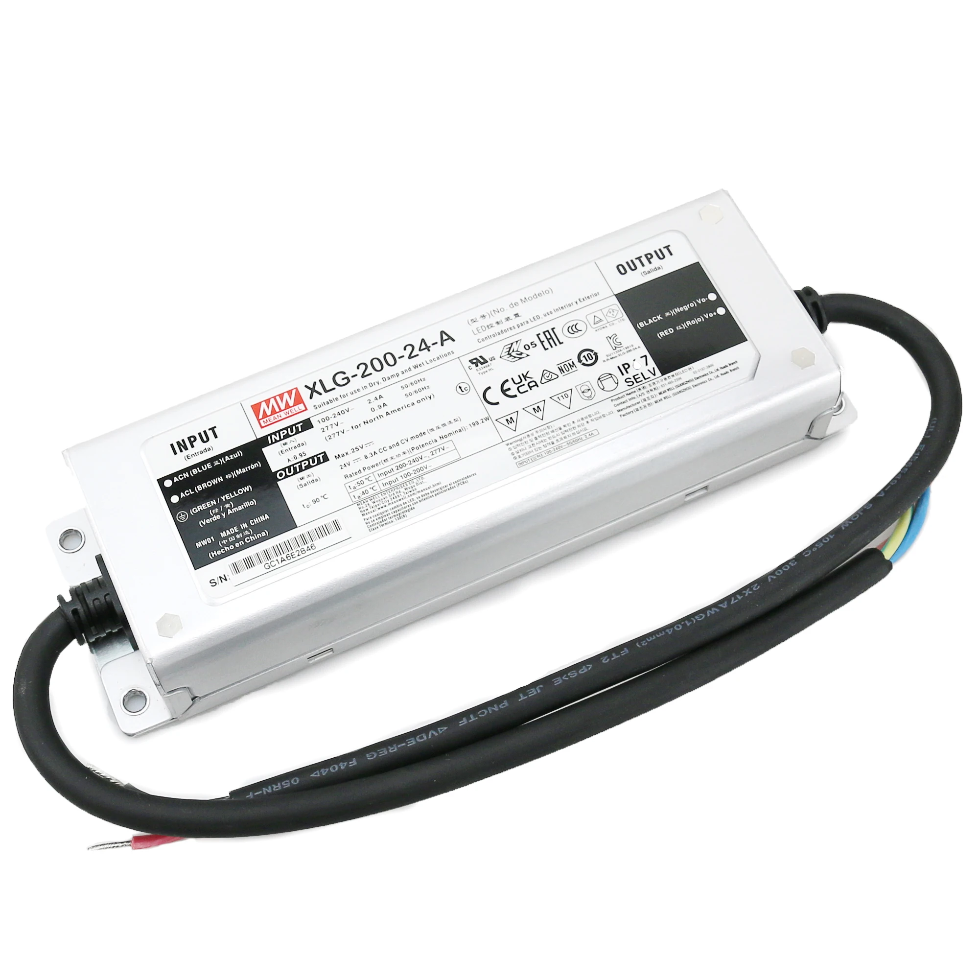 2400 Watt MeanWell Rainproof Led Power Supply 12 15 Volts For Led Sign Board