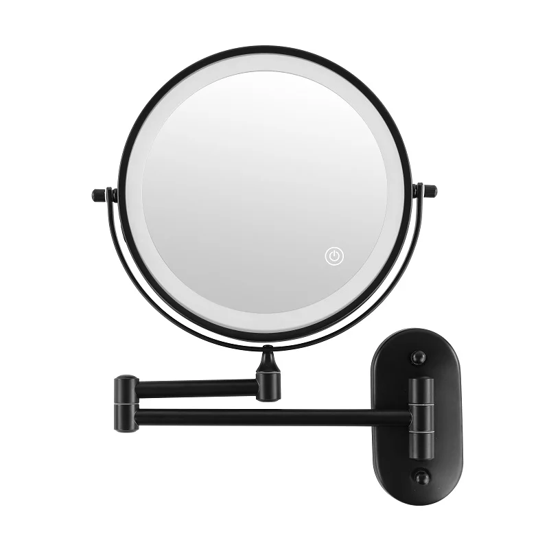 Wall mounted LED mirror 1x10x Magnifying mental 8 inch Bathroom hotel Makeup Led Mirror