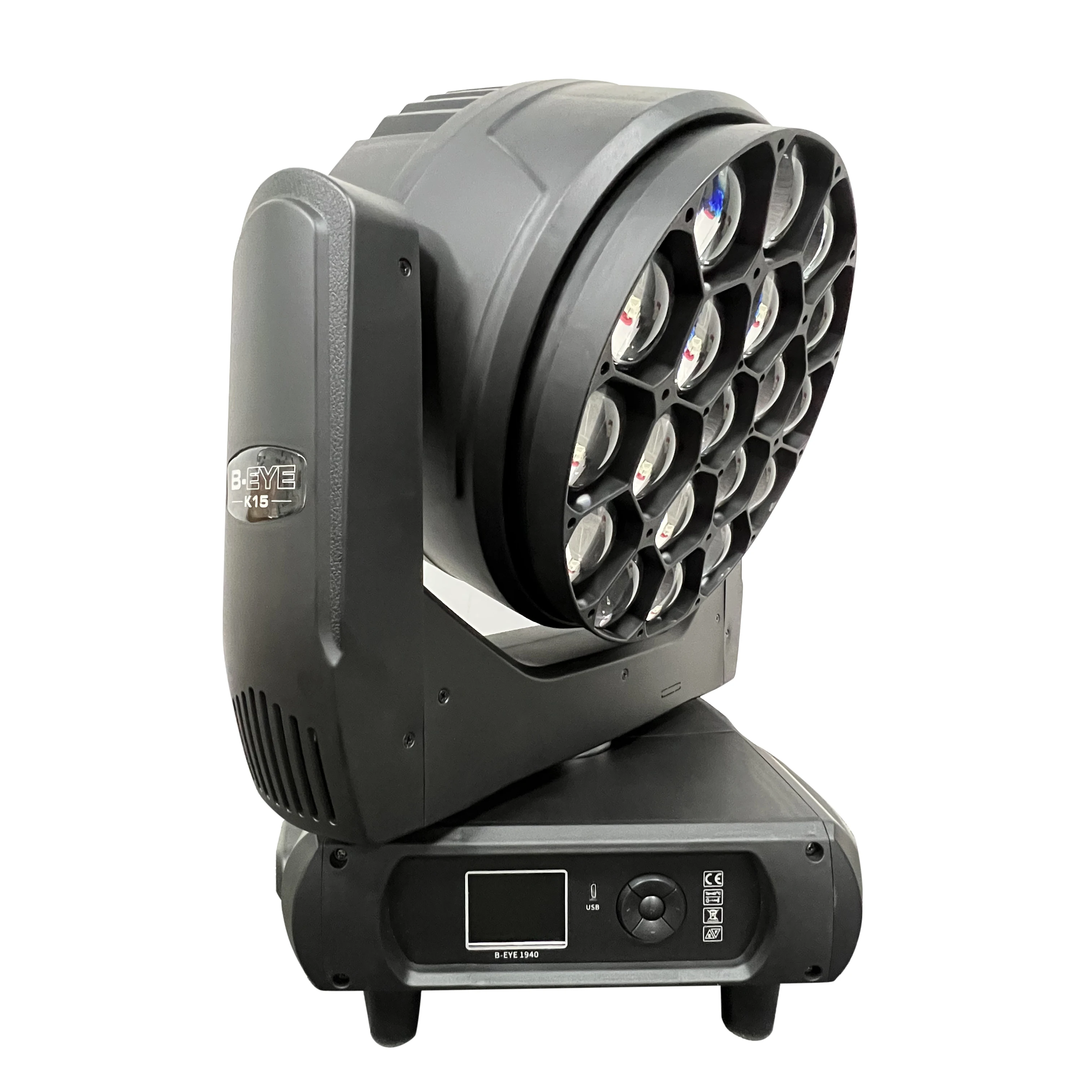 New Products 19pcs RGBW 4in1 40W Bee Eyes Zoom Moving Head DJ Light for Nightclub Performance
