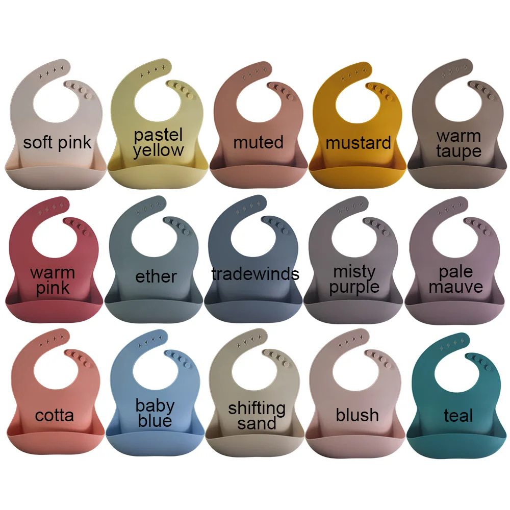 
Comfortable Toodler Bib Brown Eco friendly Silicone Bibs BPA Free 