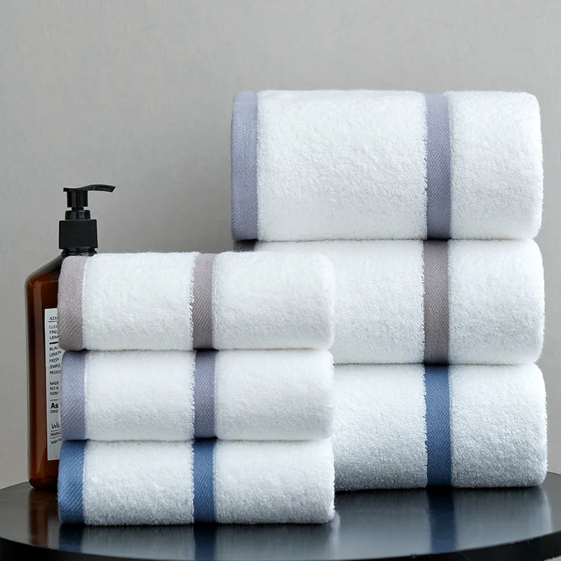 Cotton bath towel five-star hotel beauty salon cotton bath towel broken thickened spiral platinum satin wholesale towels