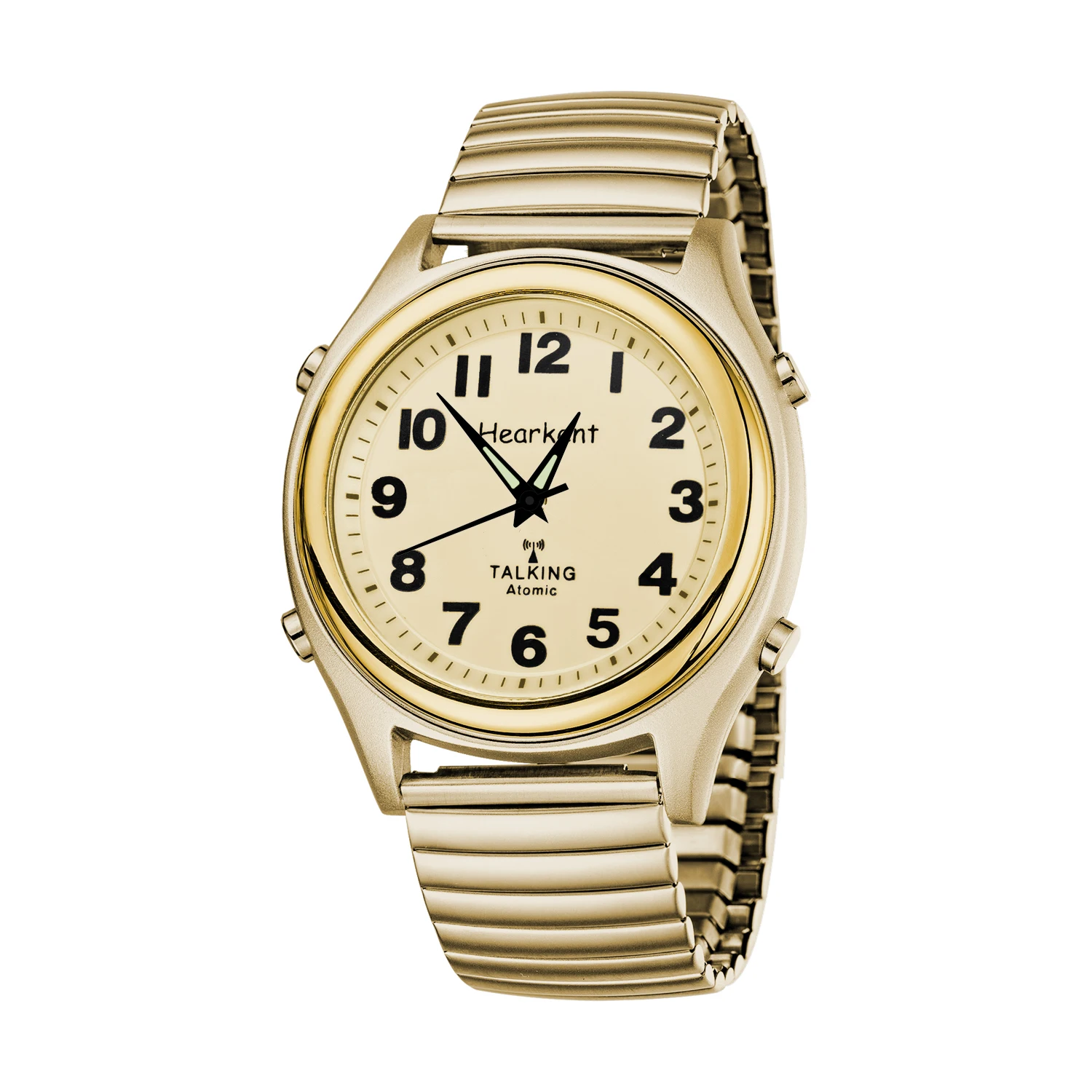 Hearkent  Atomic Talking Watch for Men Speaking Wristwatch for Blind Elderly Visually Impaired Low Vision