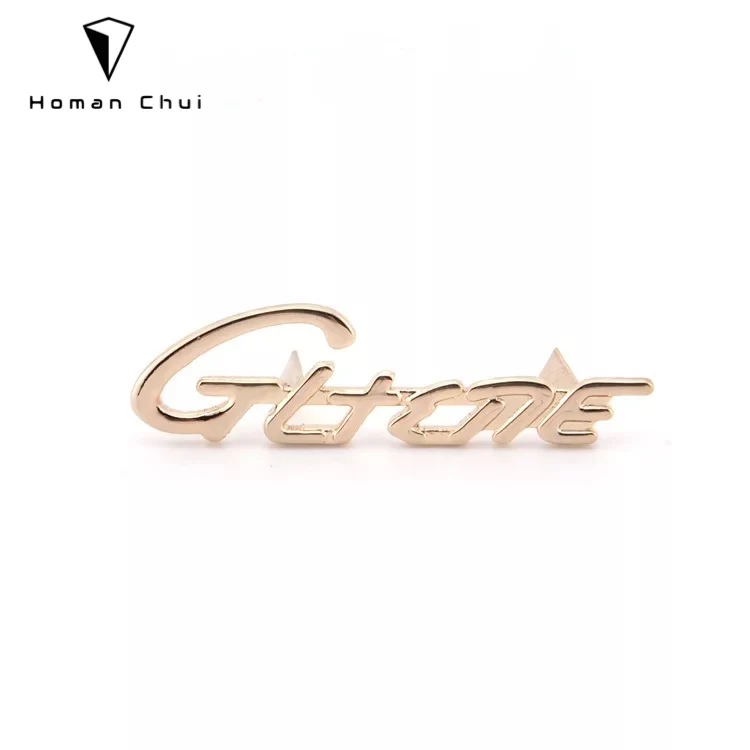 Brushed Antibrass Metal Label for Leather Bag Accessories