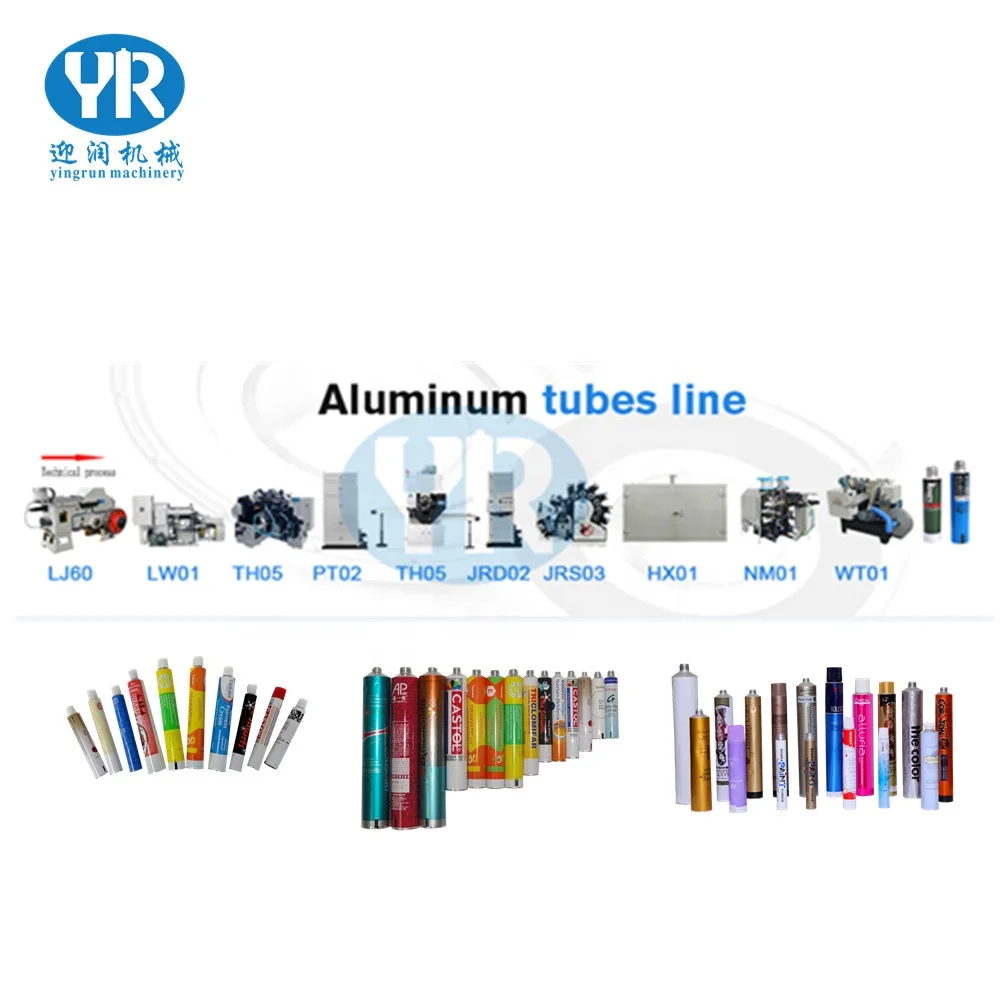 Aluminum Cosmetic Collapsible Soft Empty Tube Making Machines Line