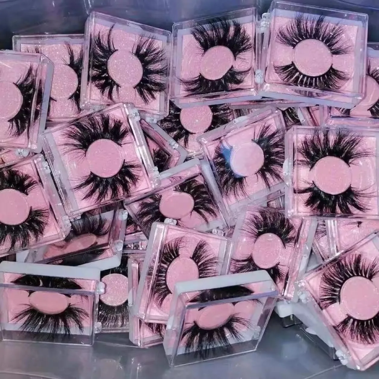 2024 hot selling 25mm mink fur eyelash  3d 5d fluffy mink lashes wholesale 3d mink eyelashes with magnetic packaging cases