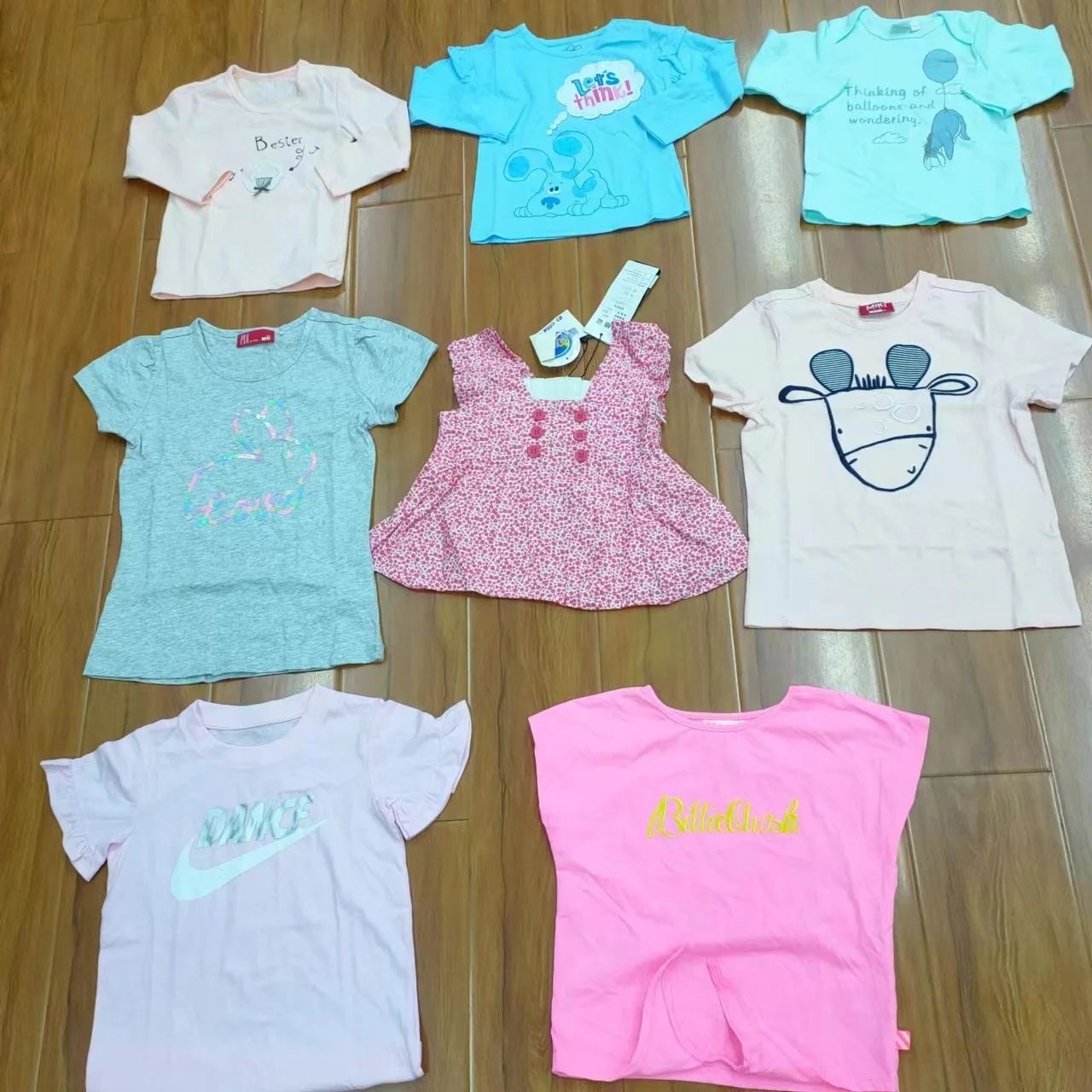 overstock boys girls  blouse kids children t-shirt kids good quality brand leftover blouse tees wholesale batch bales
