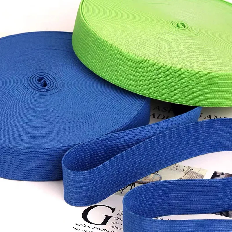 1.5CM Spandex Elastic Band Custom Black Tie Folded Wrapped Elastic Hem Tape For Underwear