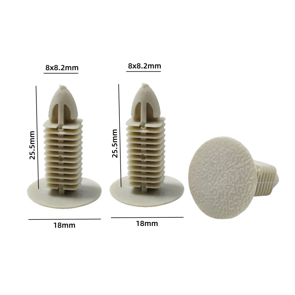 Black beige gray plastic trim rivets fit car hood roof trim panel fastener clips