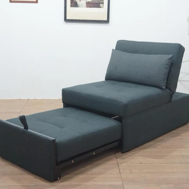 Folding Fabric Single Ottoman Chair Sofa Bed
