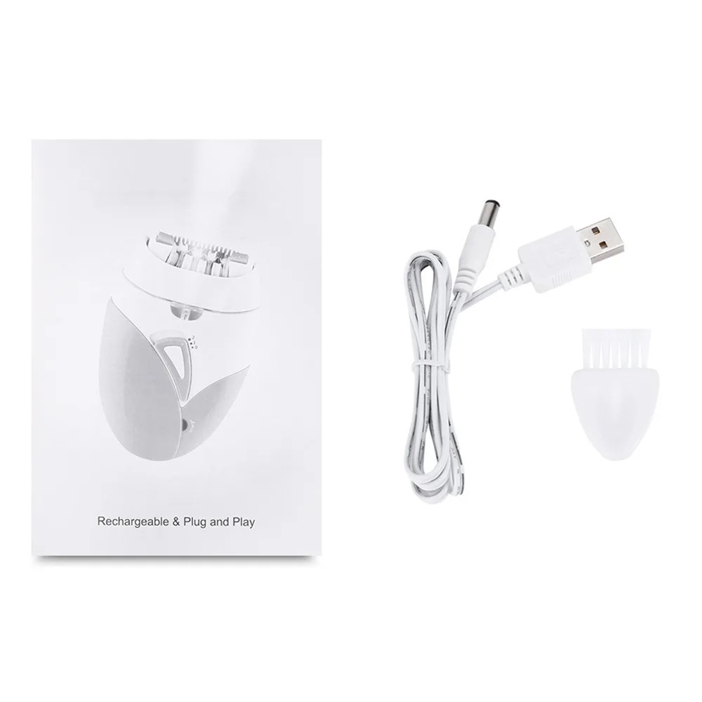Kemei KM-189A Portable Blade Women Hair Remover Professional Painless USB Charging Rechargeable Electric