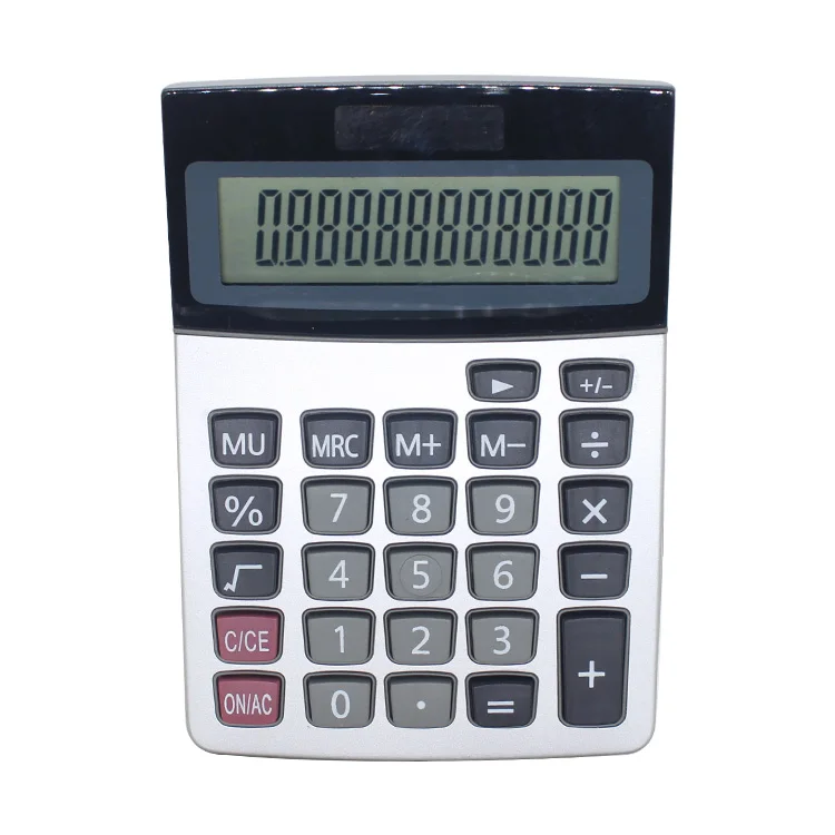 Shopping mall Promotional Gifts 12-Digit LCD Display Financial  Electronic Dual Power Desktop Calculator
