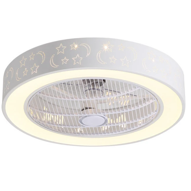 
Fashion Style 55 CM 40W 3 Colors Invisible Bladeless Remote Control LED Ceiling Fan Lamp With LED Light 