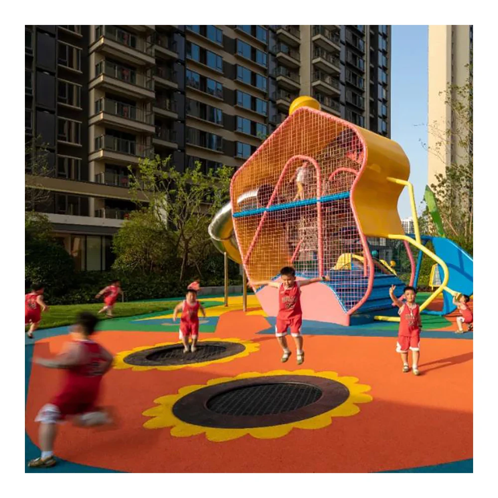 Wholesale Outdoor Garden Round Bungee Jumping Square Mini Fitness Inground Trampoline