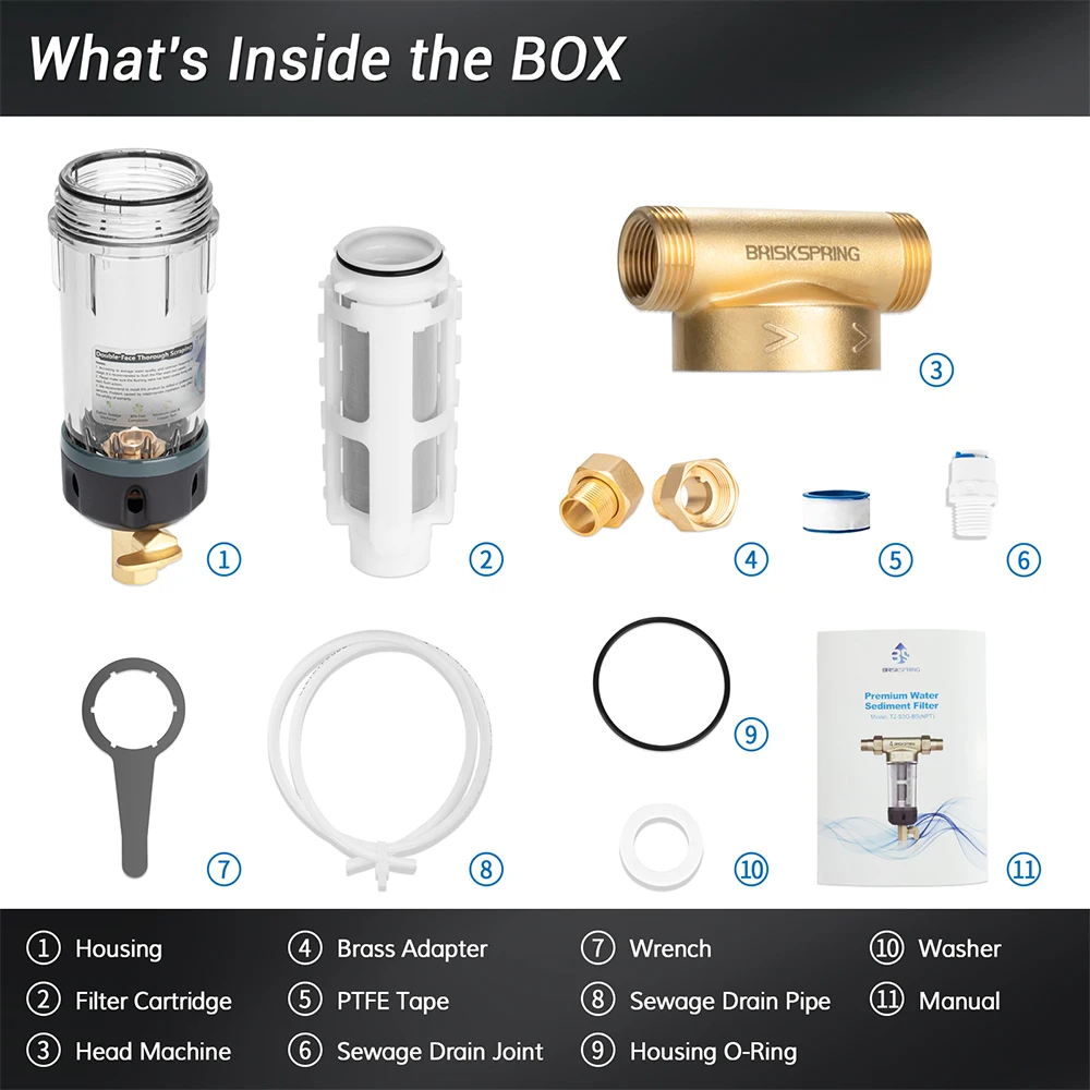 WRAS CE 300 Micron Self-Cleaning Spin Down Water Sediment Filter SyStem