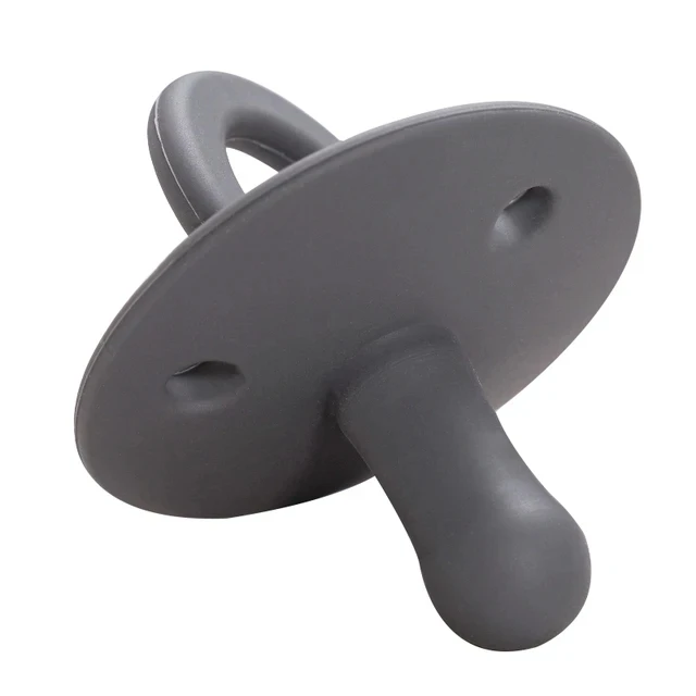 Wholesale Newborn Infant Teether Soothe Baby Dummy Food Grade Soft Silicone Baby Pacifier BPA Free Round Nipple