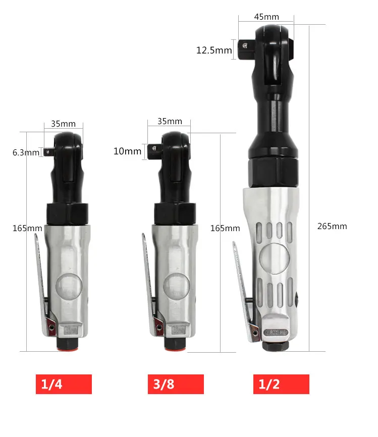 Heavy Duty Impact Spanner 3/8 Inch Air Powered Ratchet Impact Wrench