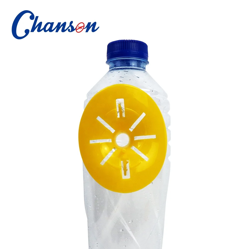 Chanson factory 2 pack hanging garden plastic diy yellow wasp trap bee traps