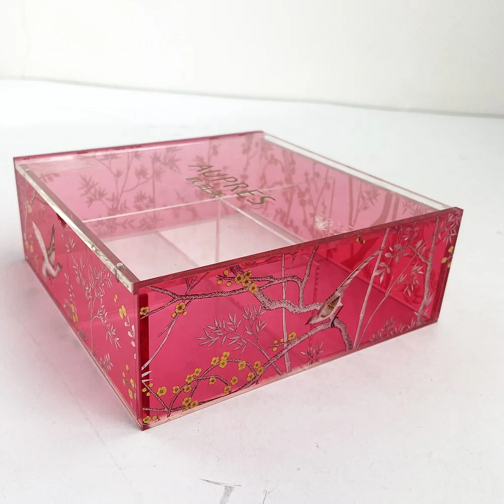 Hot Sales Custom Luxury Acrylic Makeup Organizer Display Case With Lid Pop Store Jewelry Bracelets Ring Cosmetic Packaging Box