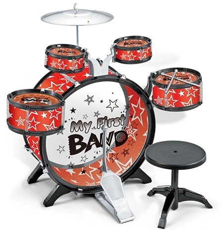 Plastic Rhythm Toys Hobbies Kids Educational Drum Set Toys Musical Instruments Kids Jazz Drum Set