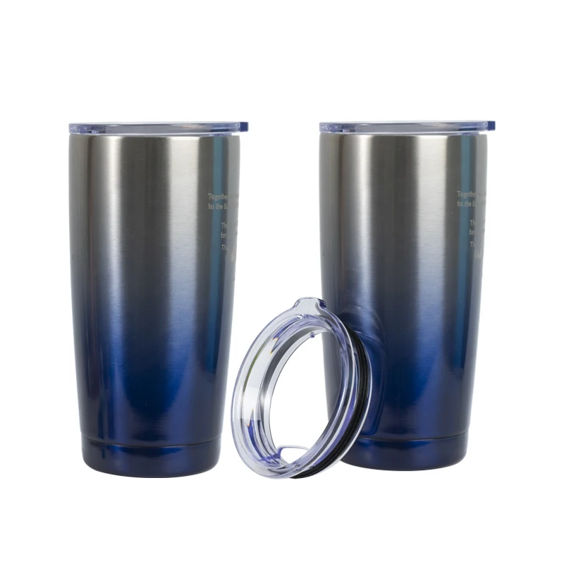Custom 20oz skinny vacuum sublimation tumbler cups stainless steel double walled insulated travel coffee mug