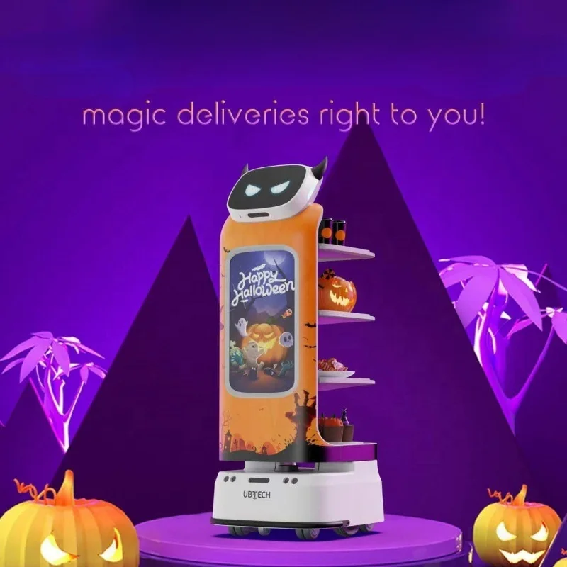 Commercial Autonomous Robot Delivery Hotel Restaurant Artificial Intelligent Food Delivery Robot