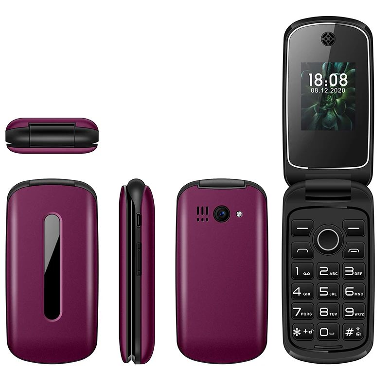 F4 cheap unlocked flip phone GSM 1.77 Inches Dual Sim Flip Mobile Phone