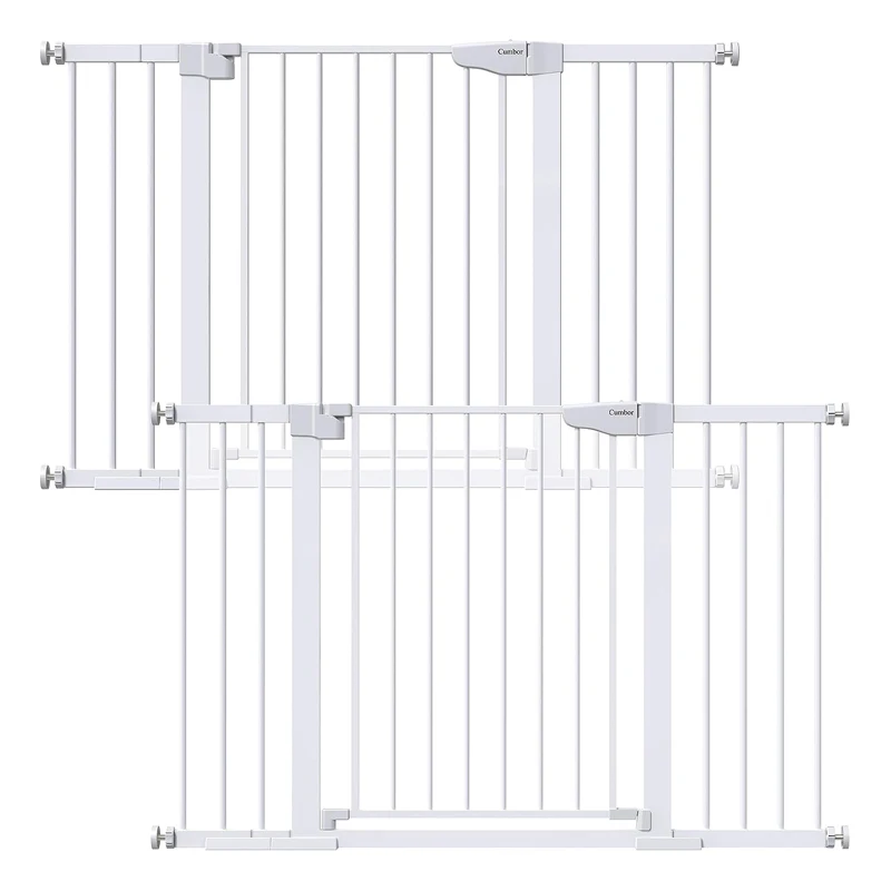 Adjustable Metal Retractable Baby Safety Gate Security Fence Stairs Gate for Baby or Pet