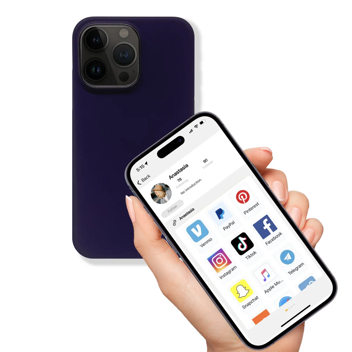 New release 14 Phone Case! NFC Silicone Phone Case embedded ntag chip for social networking