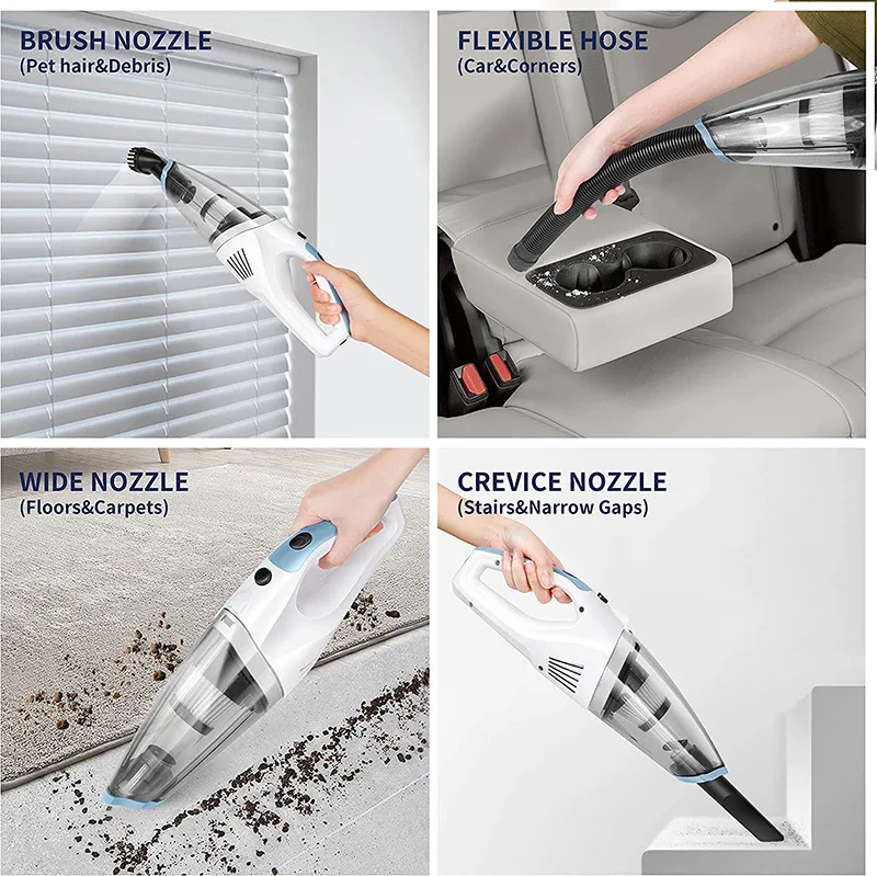 Handheld Vacuum Cleaner Car Wash Manual Aspiradoras Para Autos Carro Coche De Cordless Plastic Portable Wireless Car-Mounted