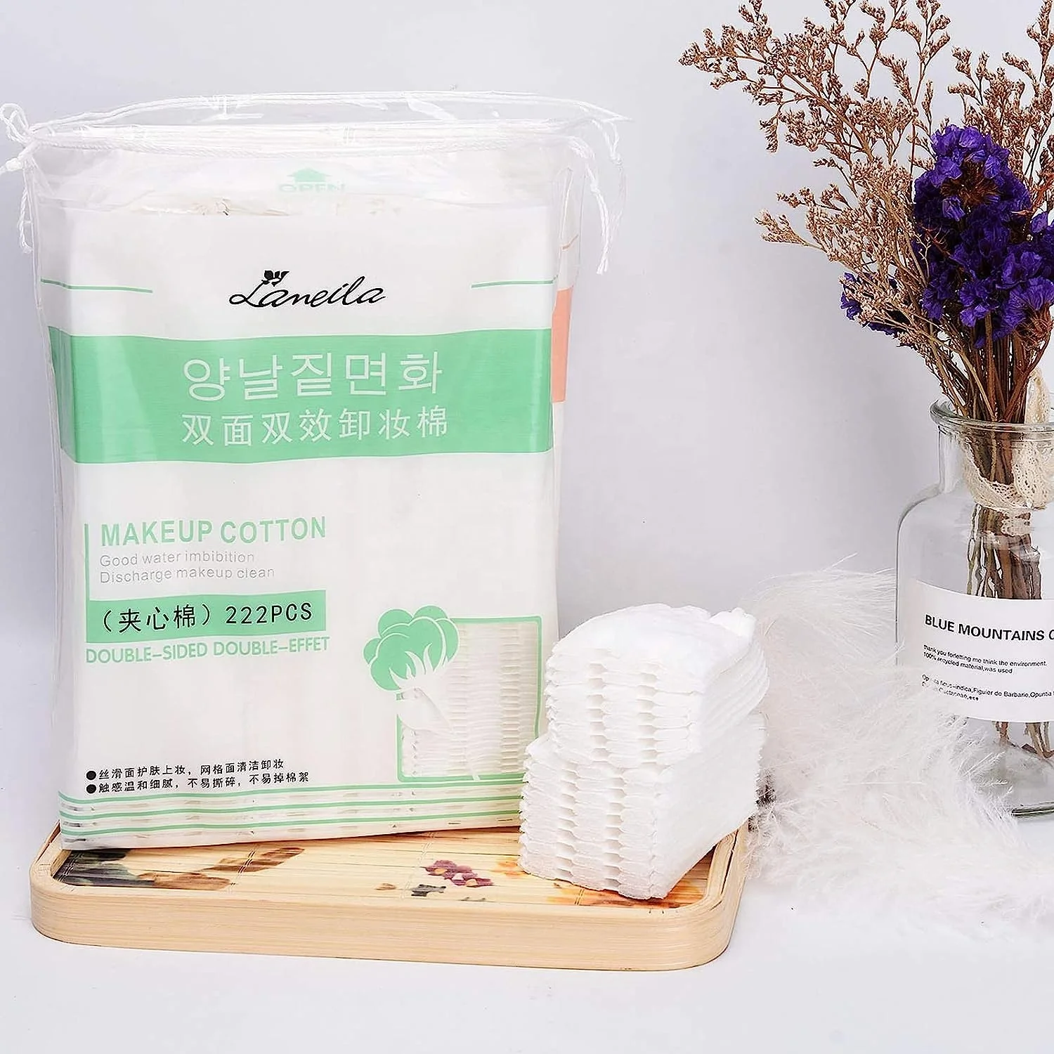 Natural Premium Square Cotton Puff Soft Makeup Tools Makeup Cotton Pads Facial Eye Makeup Remover Pads