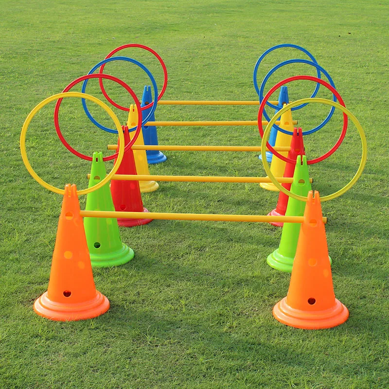 Speed Training Agility Hurdles Cone  agility pole Set for Athletes 30cm 50cmfor Soccer Football dog agility training set