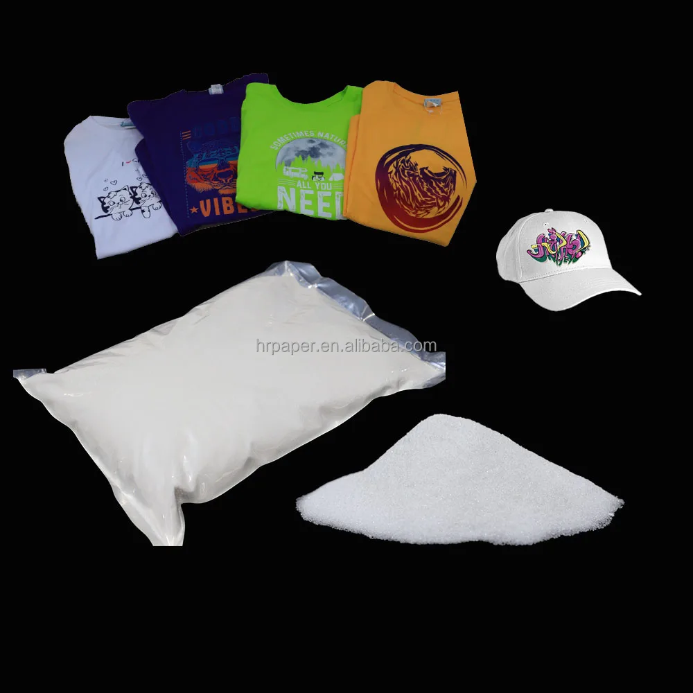 Premium hot melt dtf white tpu powder for dtf textile t-shirt printing