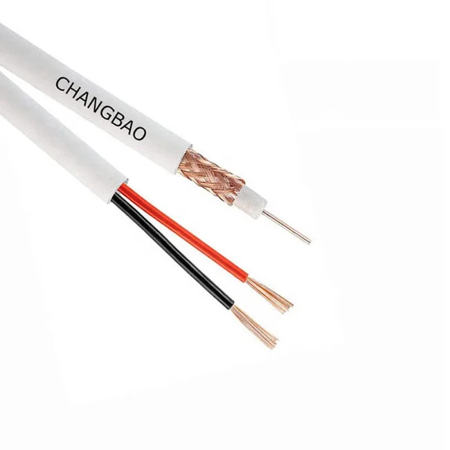 
Changbao High Quality RG59 With 2Core Power CCTV Coaxial Cable 