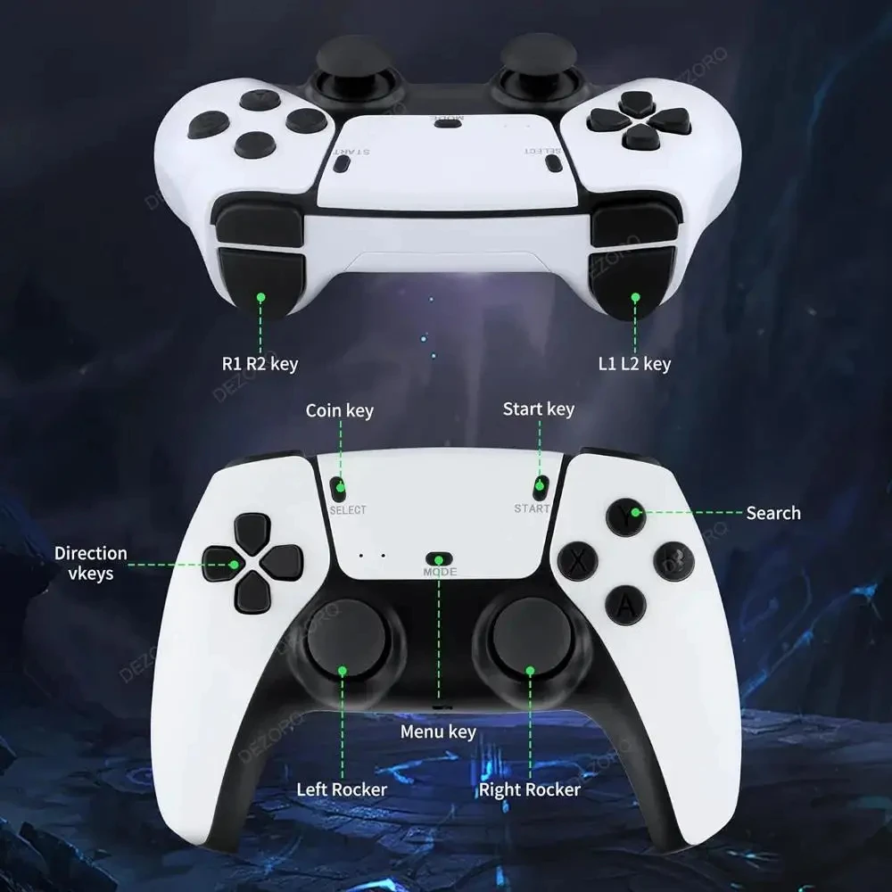 m15 game console 4K Player Wholesale Mini Game Console Wireless Controller 20000 HD TV Out handheld Retro Video 64GB ps1