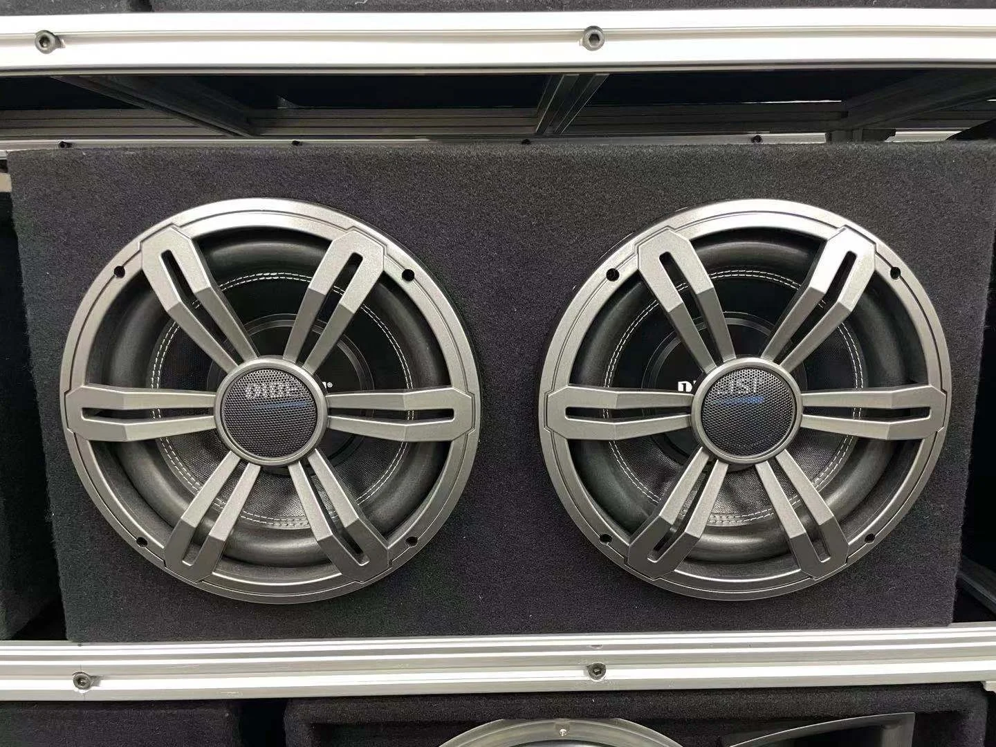 DIBEISI DUAL custom logo dual subwoofer box sound system speaker box dual 8 inch speaker CP1207