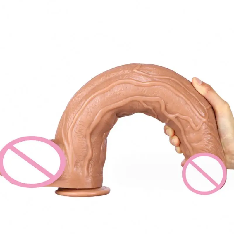 Realistic 16.53 Inch Supper Huge Thick Black Dildo Wholesale Realistic Long Giant Big Large Dildos for Women