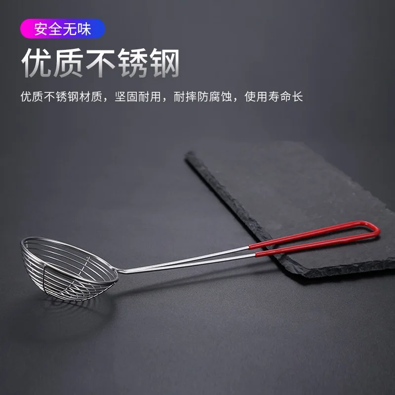 Spoon long handle stainless steel colander filter cutlery hot pot
