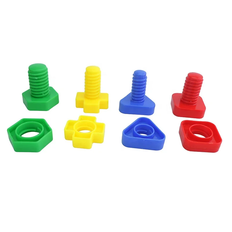 Preschoolers Toys Screw And Nuts Educational Montessori Bolt Toy, Safe Material Plastic Screw Nut Occupational Therapy Tools