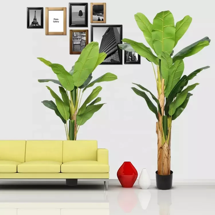 Home decor large modern artificial plants high simulation greenery banana leaf plant bonsai
