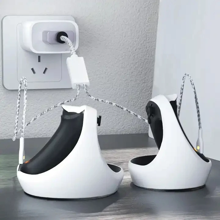 Game Controller Charging Cable Lens Cap Protector Cover Type C Interface Charging Cord For Playstation PS VR 2