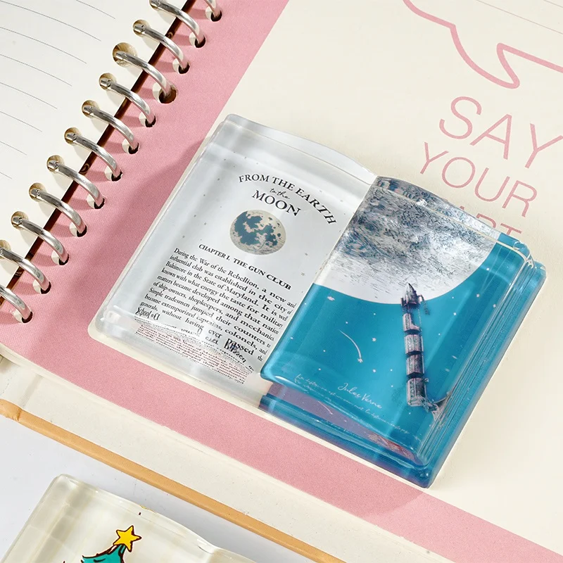 customized logo print Crystal Book Min Top Quality Blank Wholesale UV Engraved Crystal Cube Glass Crystal Book award