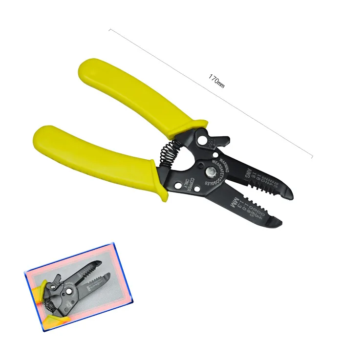 Black Oxide 10-22 AWG Yellow Handle Copper Electric Wire Stripper